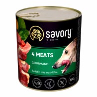 Savory Adult dog 4 Meats Консерви для собак м'ясне асорті