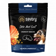 Savory Dog Skin And Coat Crunchy Snacks Ласощі для собак з лососем та чорнобривцями