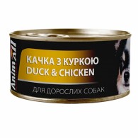 AnimAll dog Duck & Chicken (банка) Консервы для собак с Уткой и Курицей