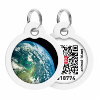 Collar Waudog Smart ID Адресник з QR кодом коло з малюнком Земля