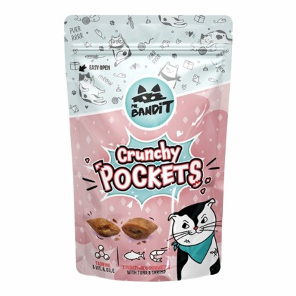 Mr.Bandit Crunchy Pockets Ласощі з тунцем та креветками для кішок