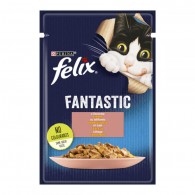 Purina Felix Fantastic (пауч) Консерви для кішок з лососем в желе