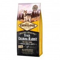 Carnilove Fresh Chicken & Rabbit Беззерновой сухой корм для собак с курицей и кроликом