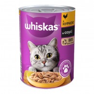 Whiskas 400 гр с курицей кусочки в соусе