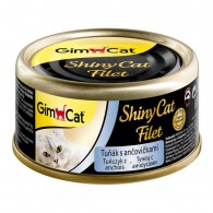 GimCat ShinyCat Filet Кусочки тунца и анчоусы в бульоне