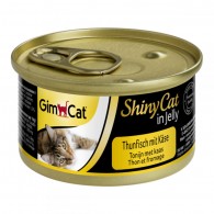 GimCat ShinyCat in jelly Консервы для кошек Тунец с сыром в желе