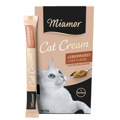 Miamor Cat Cream Leberwurst Liver-Flavor Лакомства для улучшения пищеварения у кошек