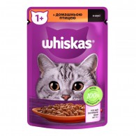 Whiskas Консервы для кошек с домашней птицей в соусе