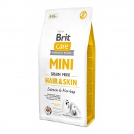Brit Care Mini Hair & Skin Беззерновой корм с лососем и сельдью для малых пород собак